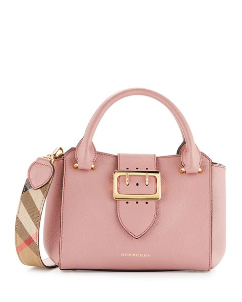 pink burberry handbag.